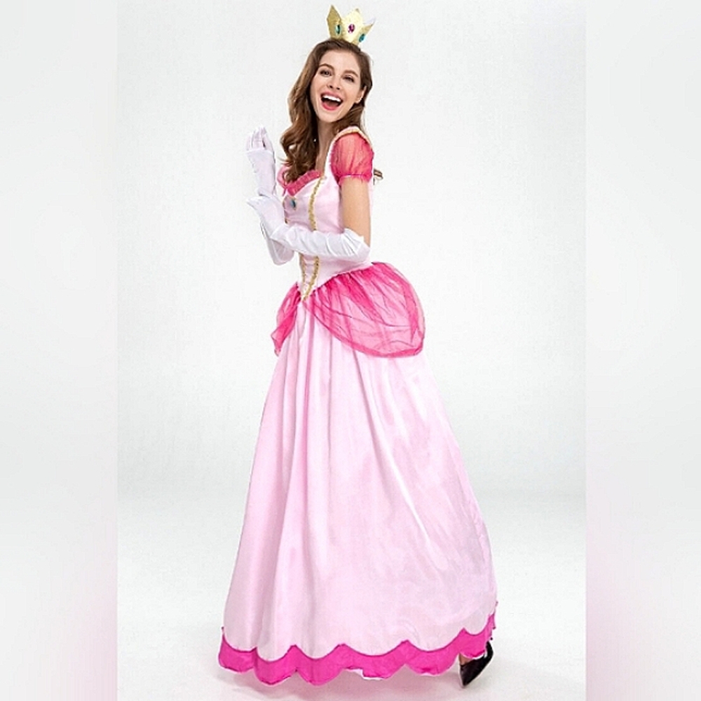 CLASSIC Princess Satiny Halloween Costume Maxi Dress NWT - Picture 8 of 13